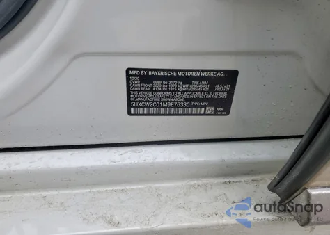 2021 BMW X7 xDrive40I z USA, uszkodzony, nr VIN 5UXCW2C01M9E76330